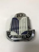 Car Memorabilia: A Standard 10 metal badge