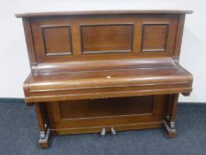 A mahogany cased overstrung piano by Gerhard Adam, Wesel,