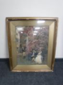 A Victorian gilt framed print