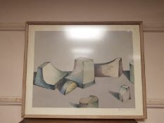 20th century continental school, still life of abstract shapes, reproduction in colours,