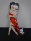 A hand painted Betty Boop cut out signed by George Shotton