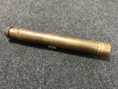 A brass cased WWII period gun sight