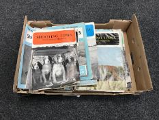 A box of mid twentieth century Shooting Times magazines