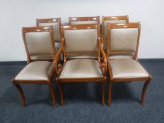 A set of six Bradley dining chairs comprising of two carvers and four singles
