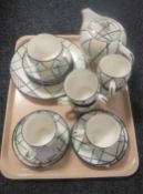 A tray of eighteen pieces of Wade Royal Victoria tea china