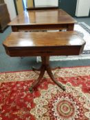 A Victorian inlaid mahogany card table width 91 cm.