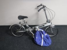 A Bickerton folding bike with carry bag