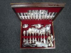 A canteen of Flexfit stainless steel cutlery together with miscellaneous tea spoons