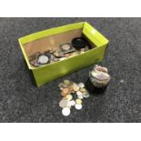 A good quantity of coins and bank notes to include commemorative Crowns, antique and later copper,