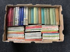 A box of mid 20th century hardback and paperback Biggles books printed by Oxford and Kingston