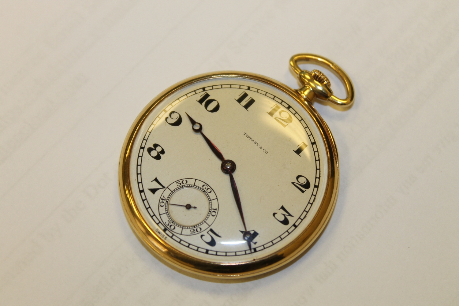 An 18ct gold open faced pocket watch, retailed by Tiffany & Co. - Image 2 of 8