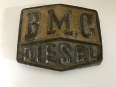 A BMC diesel truck badge