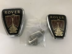 Three Rover car badges