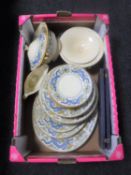 Twenty-three pieces of antique Minton dragon patterned dinner ware together with a set of plated