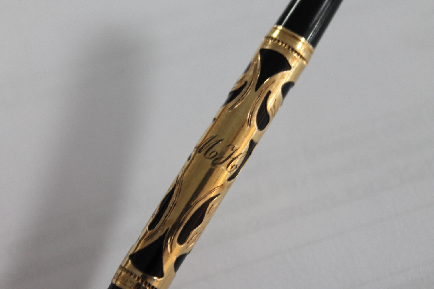 A boxed Waterman's Ideal yellow metal mounted fountain pen, together with a costume pearl necklace, - Image 2 of 5
