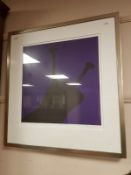 Continental school : Snail, limited edition print, signed, 24/120, framed.