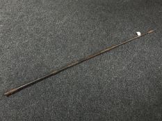 An antique tribal harpoon spear