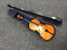 A violin and bow in hard case