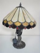 A Tiffany style table lamp with shade