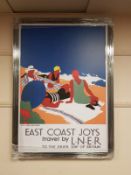 A railway advertising picture - East Coast Joys