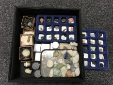 A box of semi precious stones,