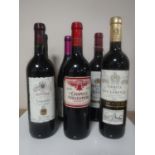 Six bottles of wine - Reserve du Serret 2007 Merlot, La Chapelle De Villelongue 2008,