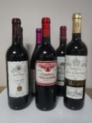 Six bottles of wine - Reserve du Serret 2007 Merlot, La Chapelle De Villelongue 2008,