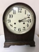A 1920's English bracket clock with painted dial