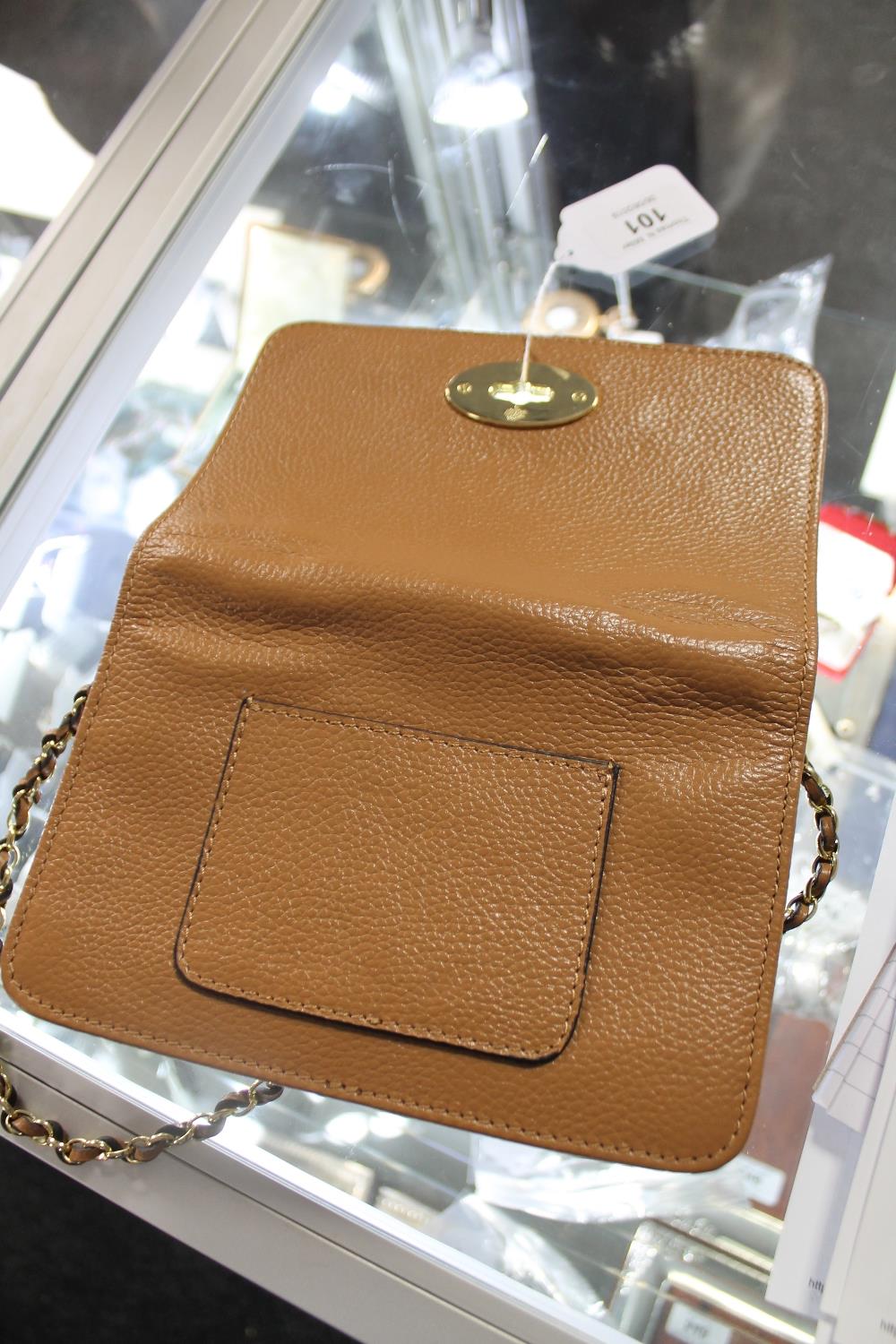 A brown leather Mulberry Darwin clutch bag with shoulder strap CONDITION REPORT: - Image 4 of 4