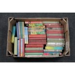 A box containing mid 20th century Biggles hardback books