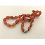 An amber type bead necklace