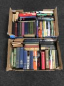 Two boxes of 20th century books, novels,