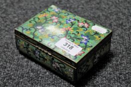 An antique cloisonne box