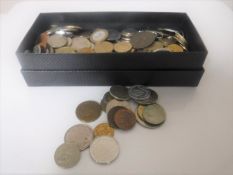 A box of a quantity of foreign coinage