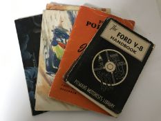 Five car books to include a Ford V8 handbook, Ford instruction books,
