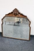 A Victorian mahogany bevelled mirror