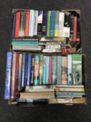 Two boxes of mid 20th century and later books, mountaineering, reference,
