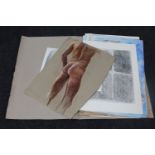 Donald James White : A folio containing twenty drawings, various subjects, all parts unframed.