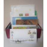 A box of stamp collection including British and foreign stamps of the world,