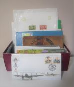 A box of stamp collection including British and foreign stamps of the world,