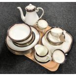 Thirty-two pieces of Leighton bone china tea and dinner ware