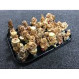 A tray of thirty assorted Pendelfin rabbit figures