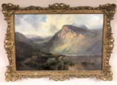 Alfred de Breanski, Senior (1852-1928) : Loch Lomond, oil on canvas, signed, 51 cm by 76 cm.