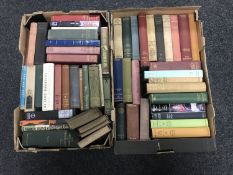 Two boxes containing mid 20th century volumes,