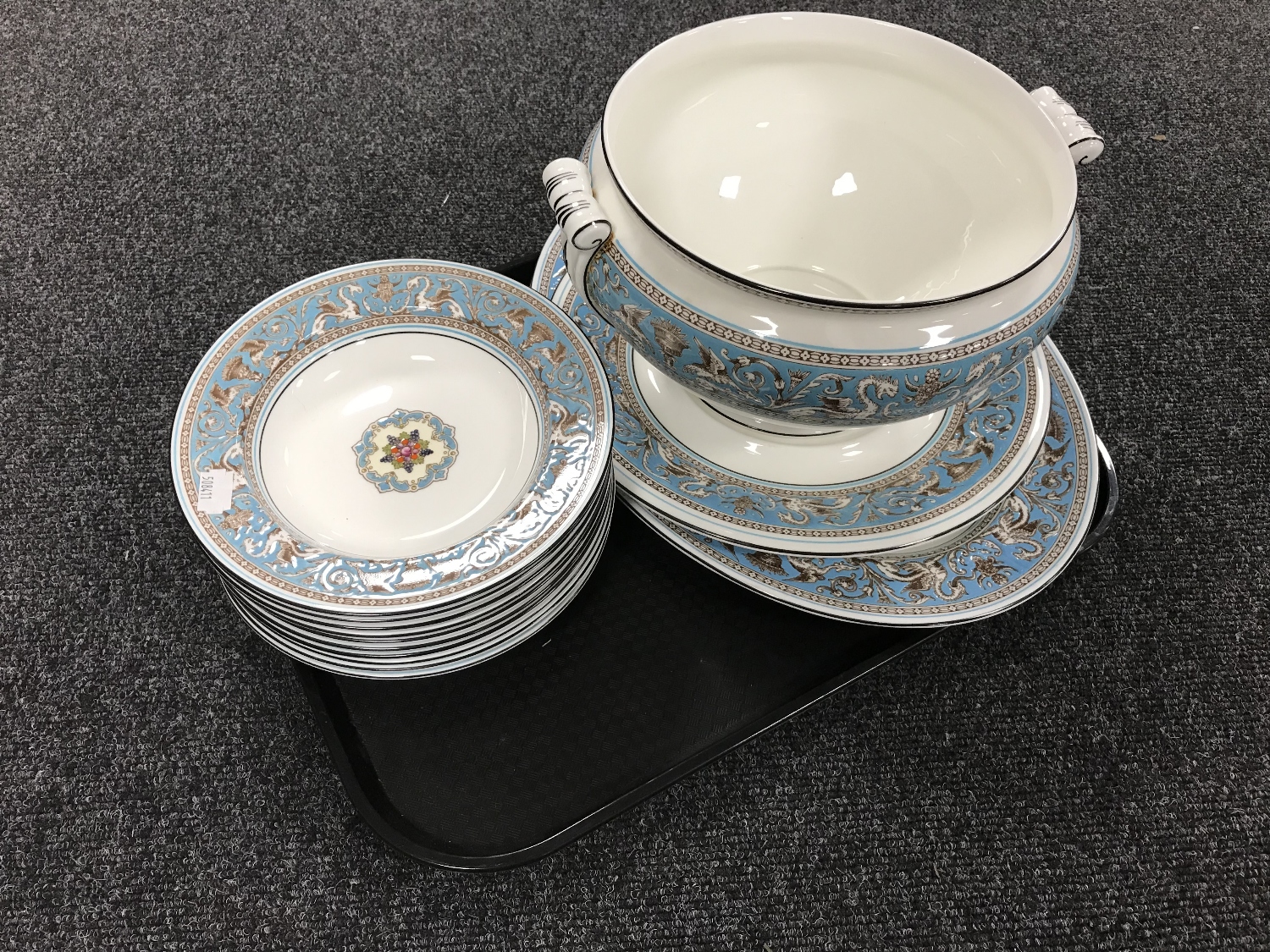 A tray of Wedgwood Florentine soup tureen on stand, no lid,