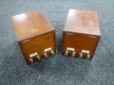 Two mahogany cased vintage Galvanometers