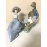 Two Nao figures of seated ladies