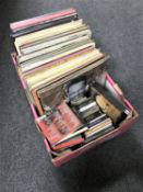 A box of LP records, classical,