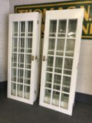 Four pairs of glazed interior double doors CONDITION REPORT: Each door 203cm high by