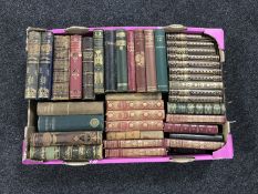 A box of antiquarian and later volumes,